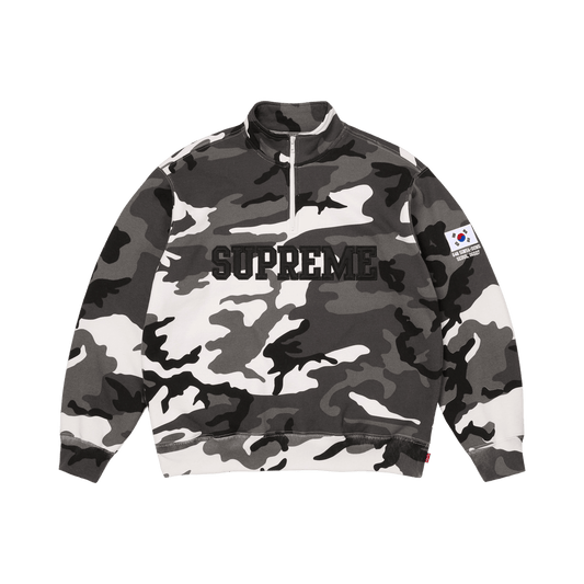 Supreme Shop Flag Half Zip Pullover 'Snow Camo Seoul'