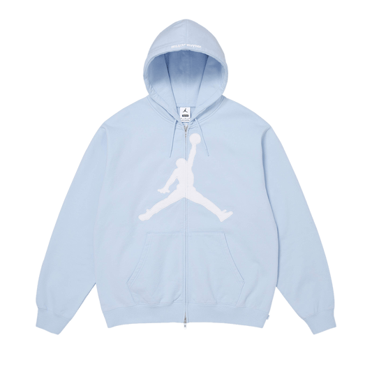 Supreme x Jordan Zip Up Hooded Sweatshirt 'Light Blue'