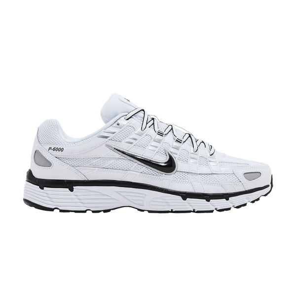 Nike P-6000 White Metallic Silver Black