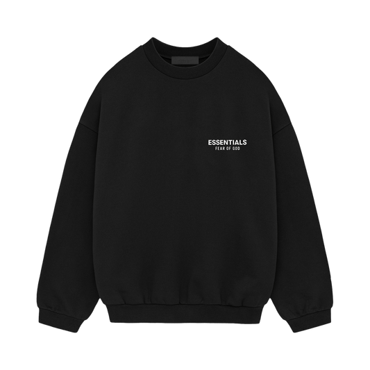 Fear of God Essentials Fleece Crewneck (FW24) Black