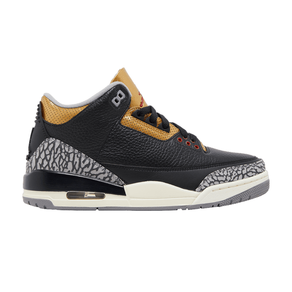 Jordan 3 Retro Black Cement Gold (Women's)
