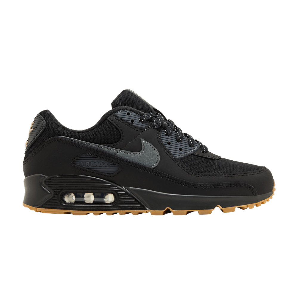 Nike Air Max 90 Black Smoke Grey Gum Reflective