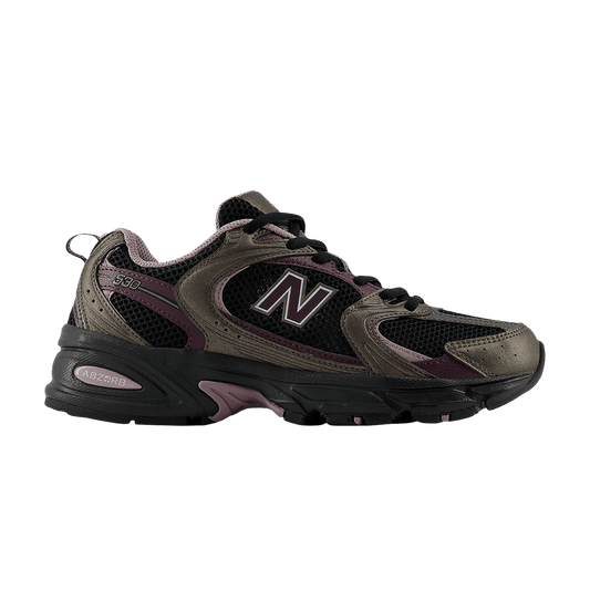 New Balance 530 Black Metallic Plum Brown