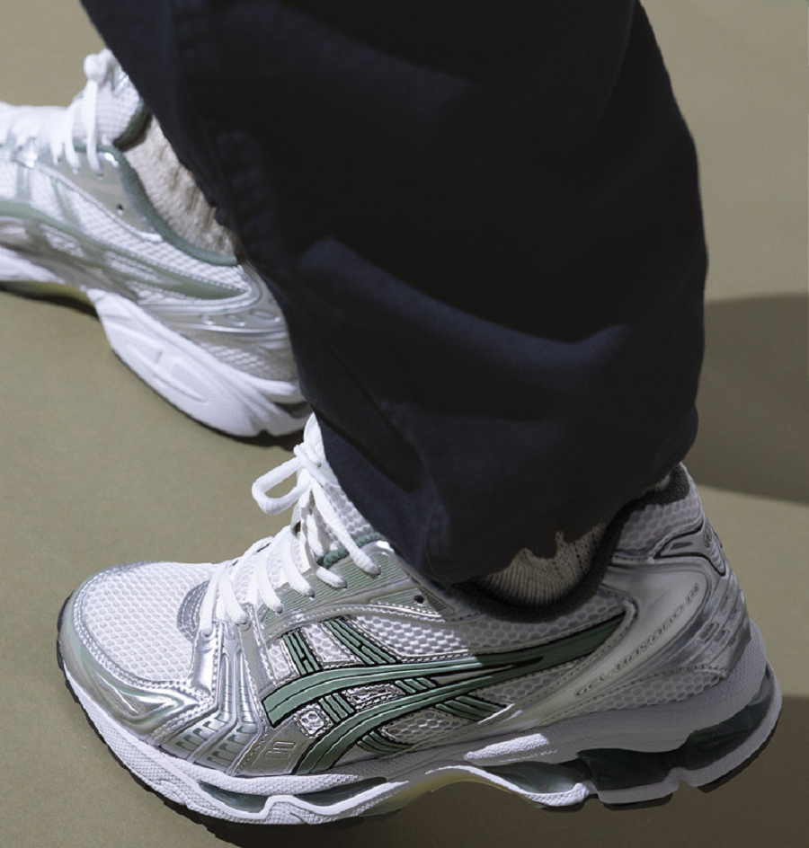 ASICS Gel-Kayano 14 White Pure Silver Slate Grey Sage