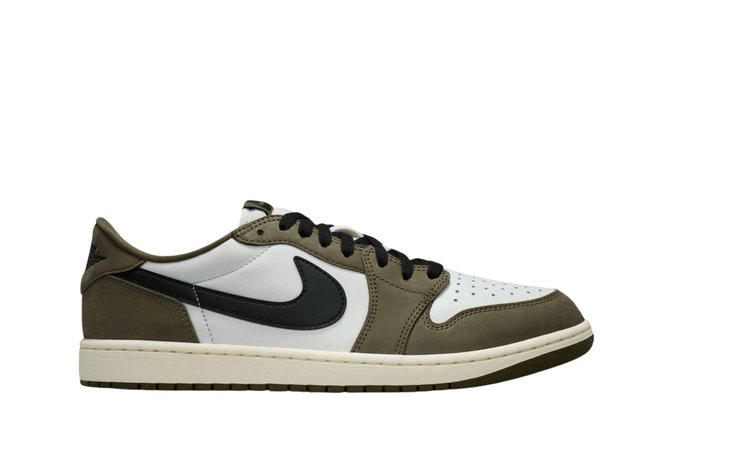 Jordan 1 Retro Low Medium Olive Summit White Sail Black