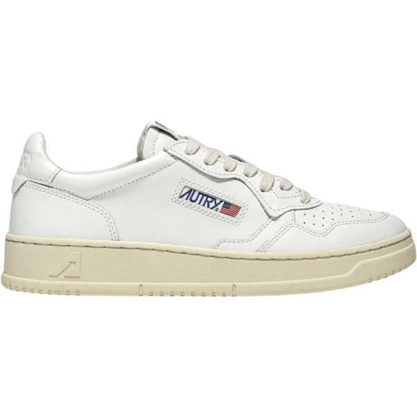 Autry Medalist Leather Low White (Women's)