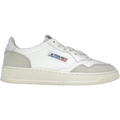 Autry Medalist Leather Low White Beige Suede (Women's)