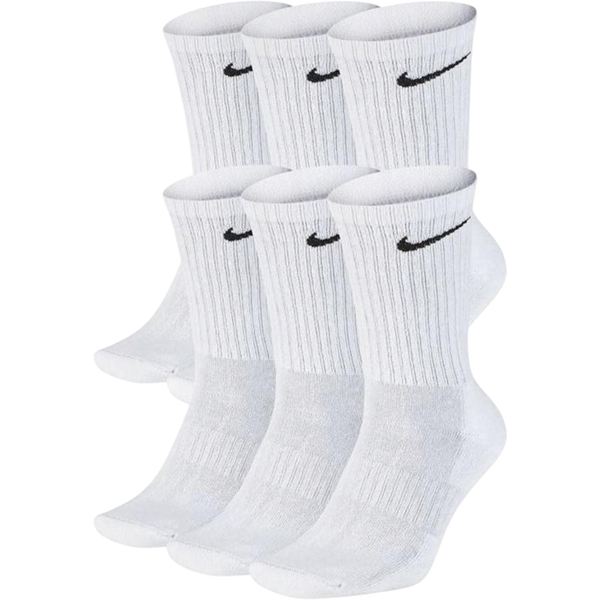 Nike Socks - Everyday Lightweight Crew White 6-PACK