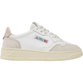 Autry Medalist Leather Low White Pink (Women's)