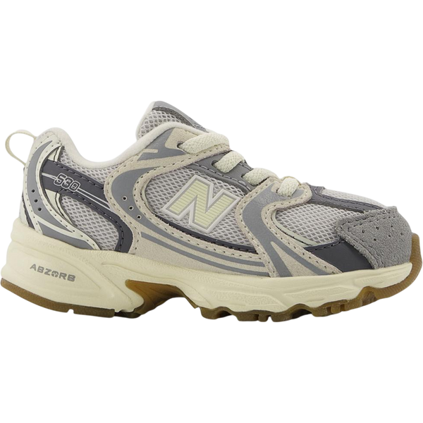 New Balance 530 Bungee Lace Rain Cloud Castlerock Gum (TD)