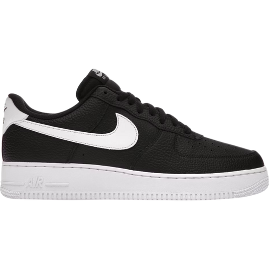 Nike Air Force 1 Low '07 Black White Pebbled Leather