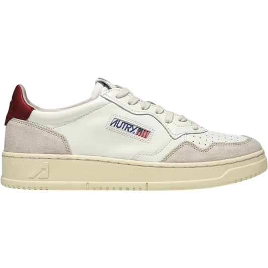 Autry Medalist Low White Red