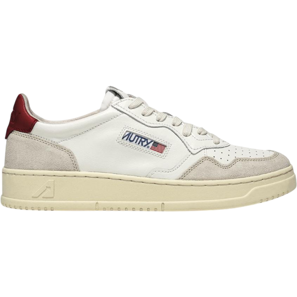 Autry Medalist Low White Red