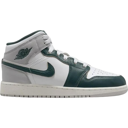Air Jordan 1 Mid SE (GS) "Neutral Grey Oxidized Green"