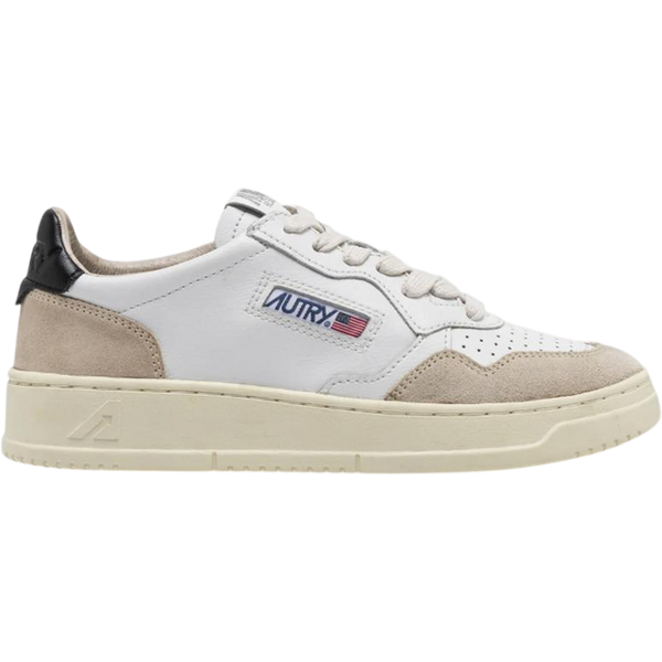 Autry Medalist Low White Black Beige