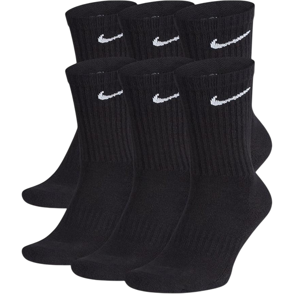 Nike Socks - Everyday Lightweight Crew Black 6-PACK