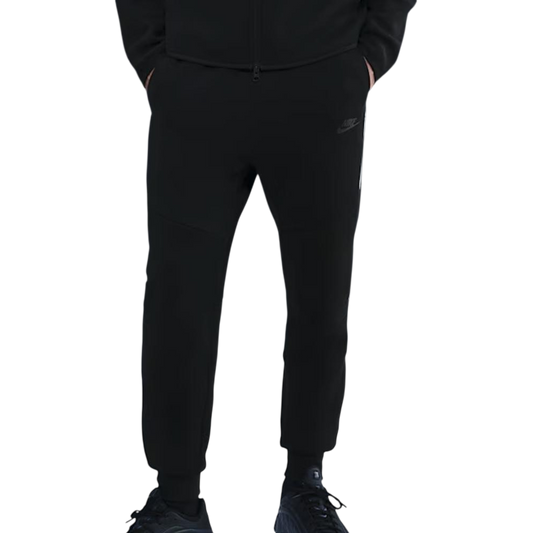 NIKE Tech Fleece Joggers Black White Reflective