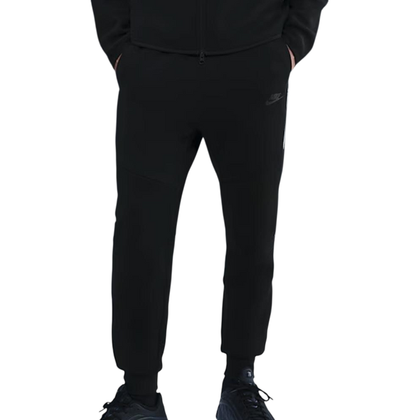 NIKE Tech Fleece Joggers Black White Reflective