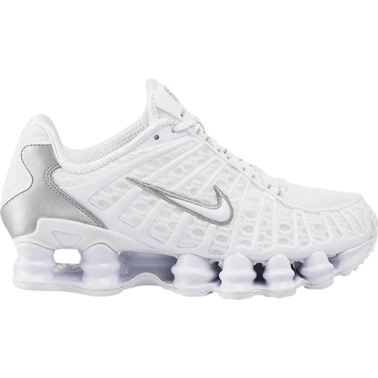 Nike Shox TL White Metallic Silver Max Orange (Women's)