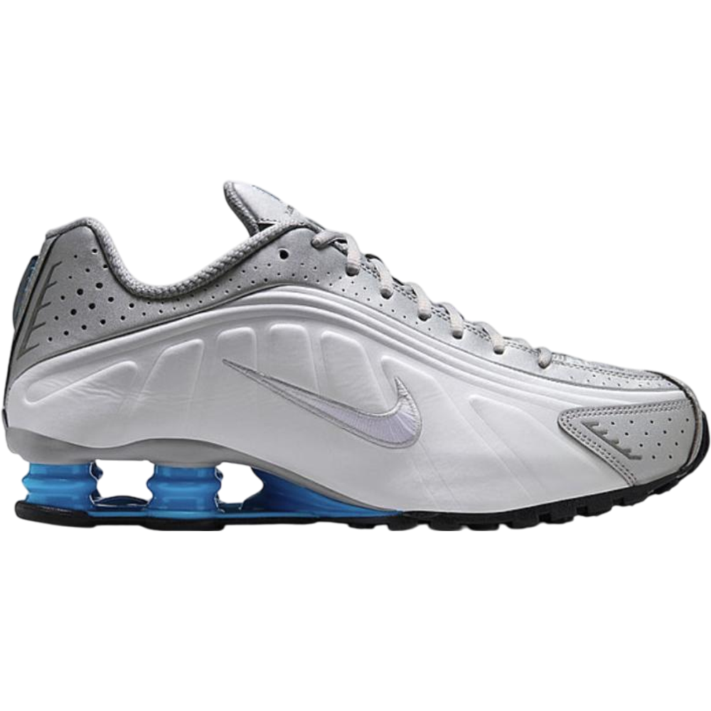 Nike Shox R4 metallic silver/white/blue lagoon