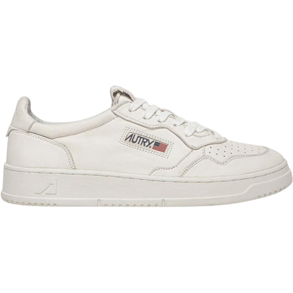 Autry Medalist Low White Super Soft Napa Leather