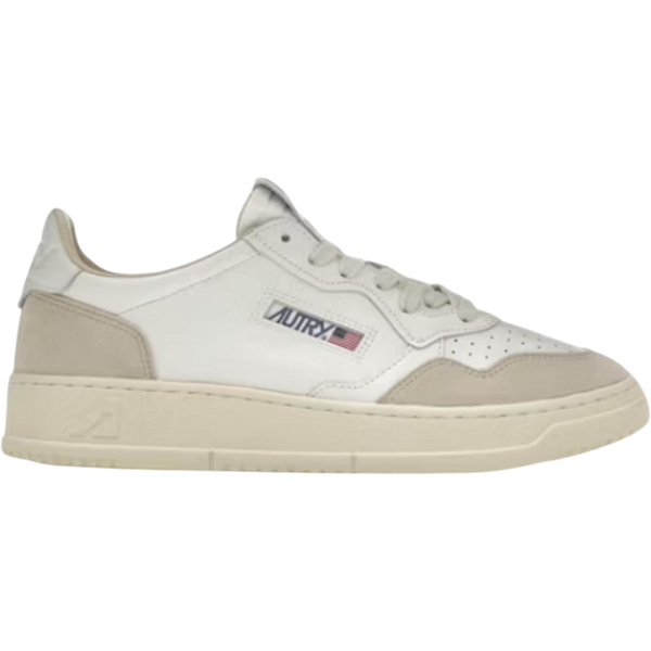 Autry Medalist White Beige Suede