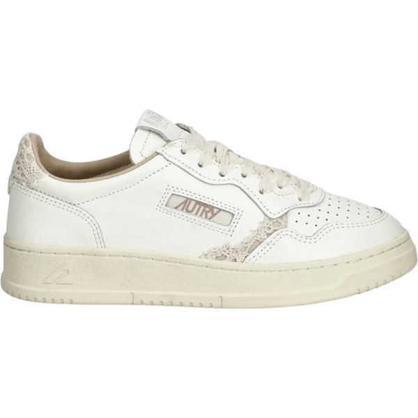 Autry Medalist Low Beige Lace (Women's)